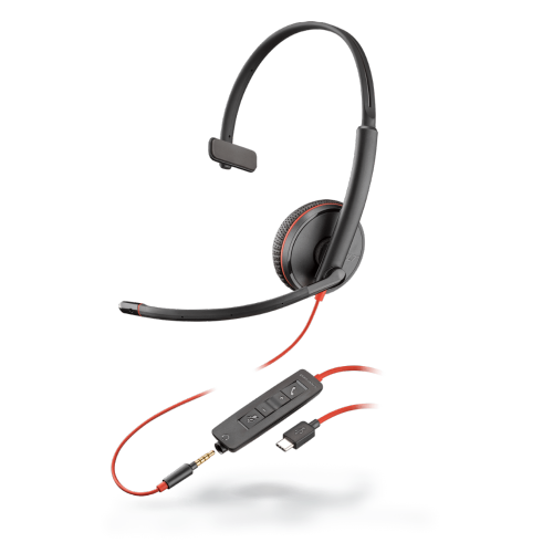 Plantronics Blackwire 3215 USB Type-C Corded Monaural UC Headset (C3215) 209750-101