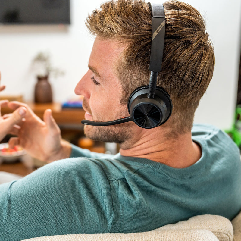 Poly Voyager 4320 UC Wireless Headset Microsoft Teams USB-C and BT700 Adapter 77Z30AA