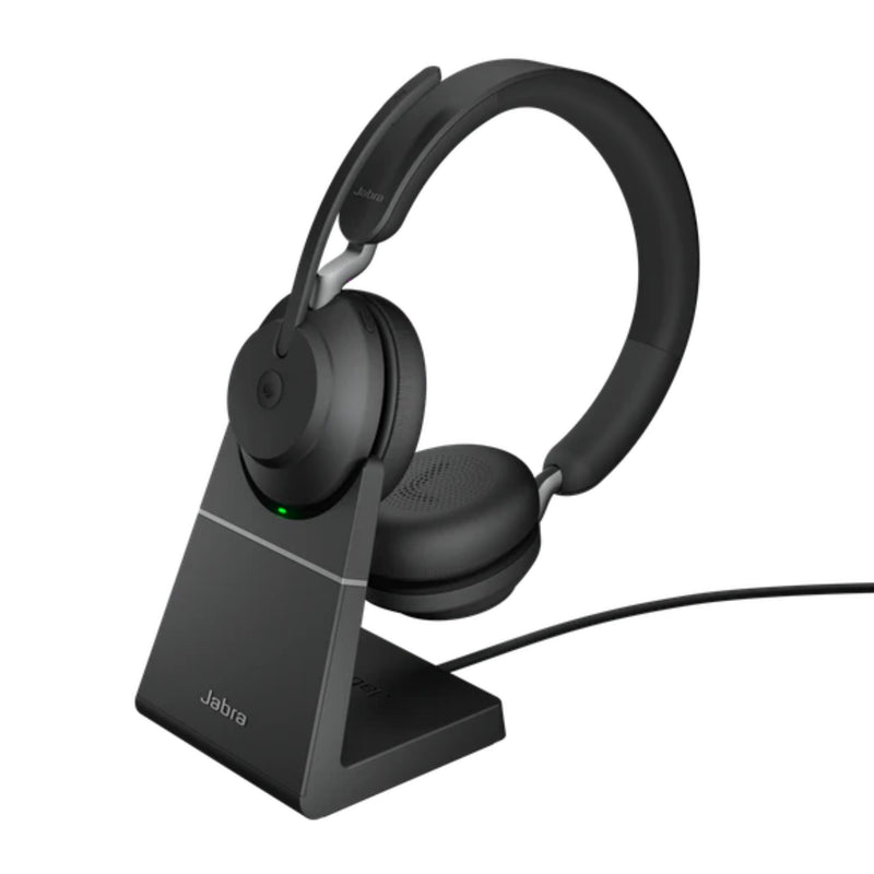 Jabra Evolve2 65 USB-A Link380a UC Stereo with Stand – Black 26599-989-989