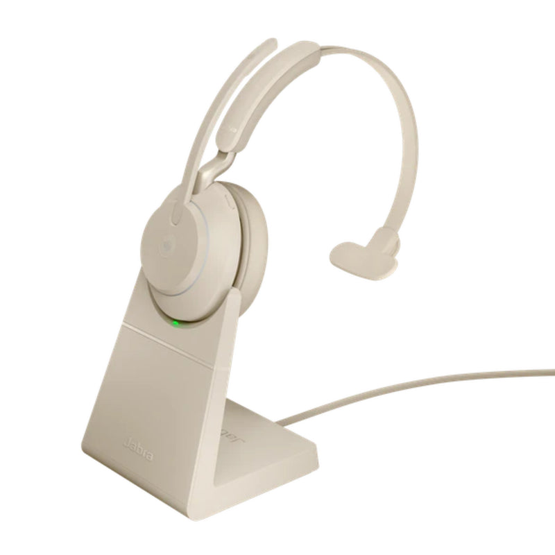 Jabra Evolve2 65 USB-C Link380c MS Teams Mono with Stand Beige 26599-899-888