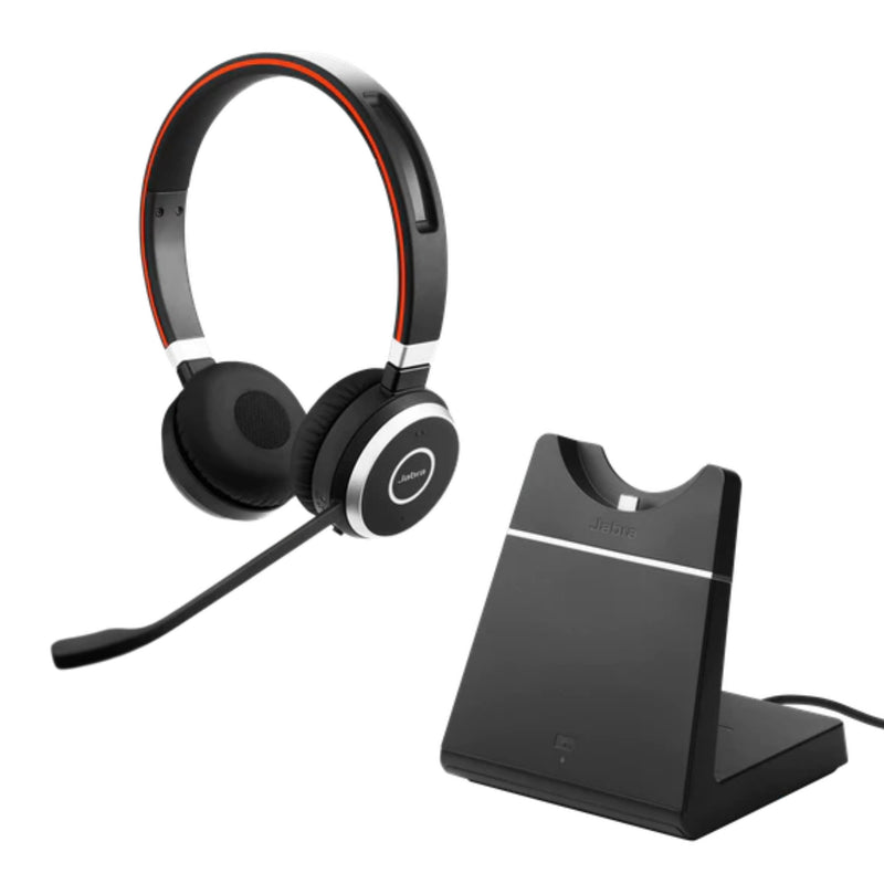 Jabra Evolve 65+ UC Stereo Headset with Charging Stand 6599-823-499