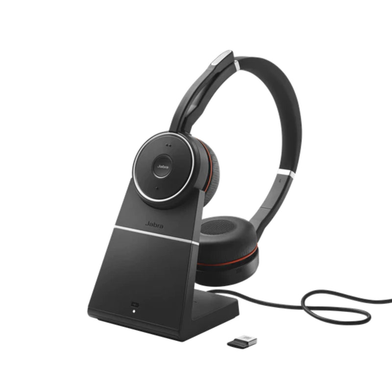 Jabra Evolve 75+ UC Stereo Headset With Stand 7599-838-199